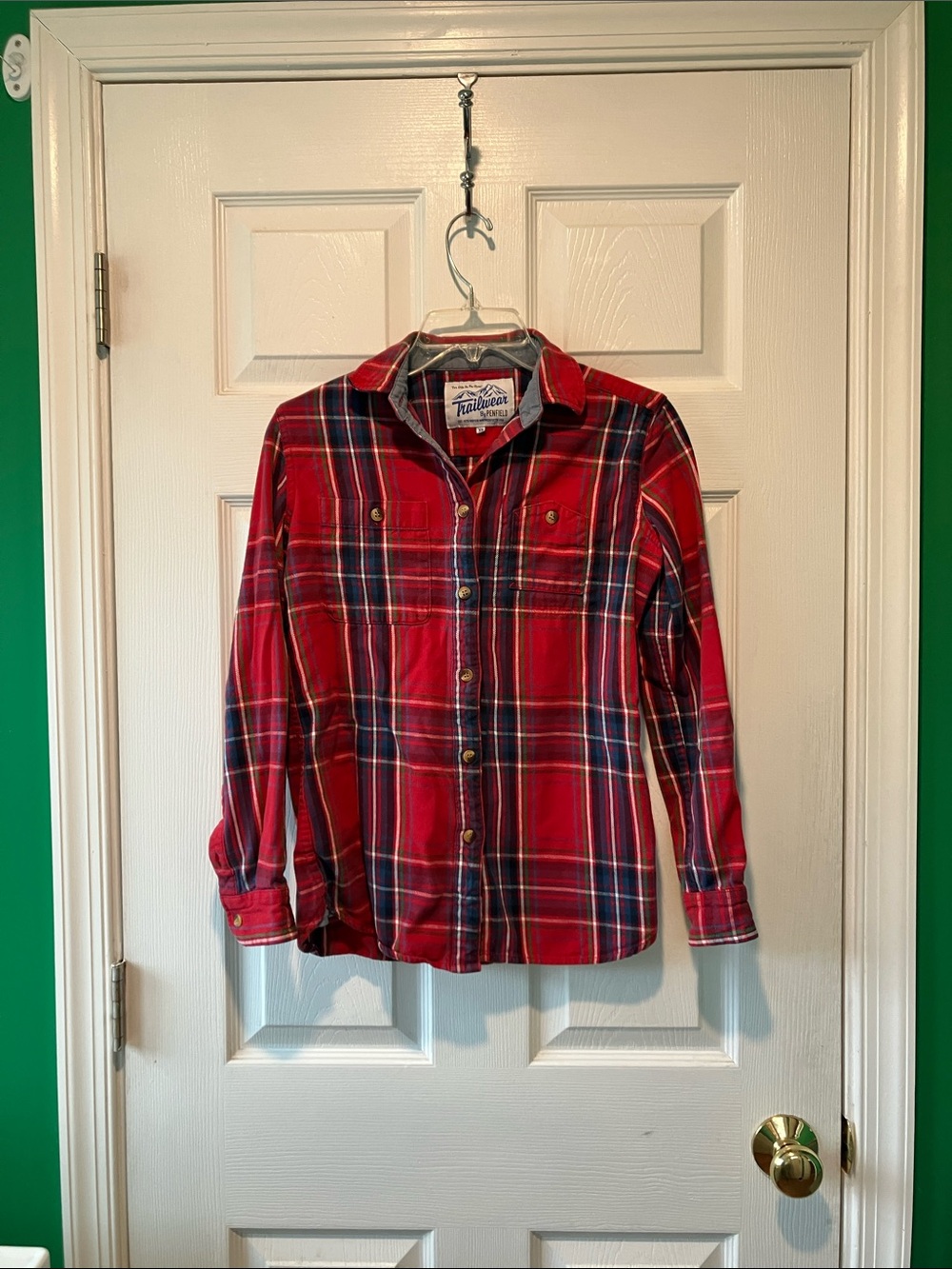 Penfield Red Plaid Casual Button-Down Shirt Madewell XS flannel
